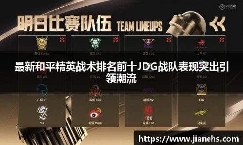 最新和平精英战术排名前十JDG战队表现突出引领潮流